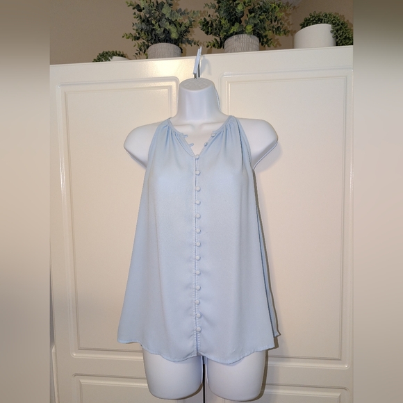 Express Tops - 🩵Express Sky Blue Flowy Sleeveless Top